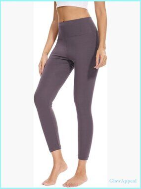 High Waisted Bamboo Viscose Workout Leggings, Soft Stretchy Yoga Pants